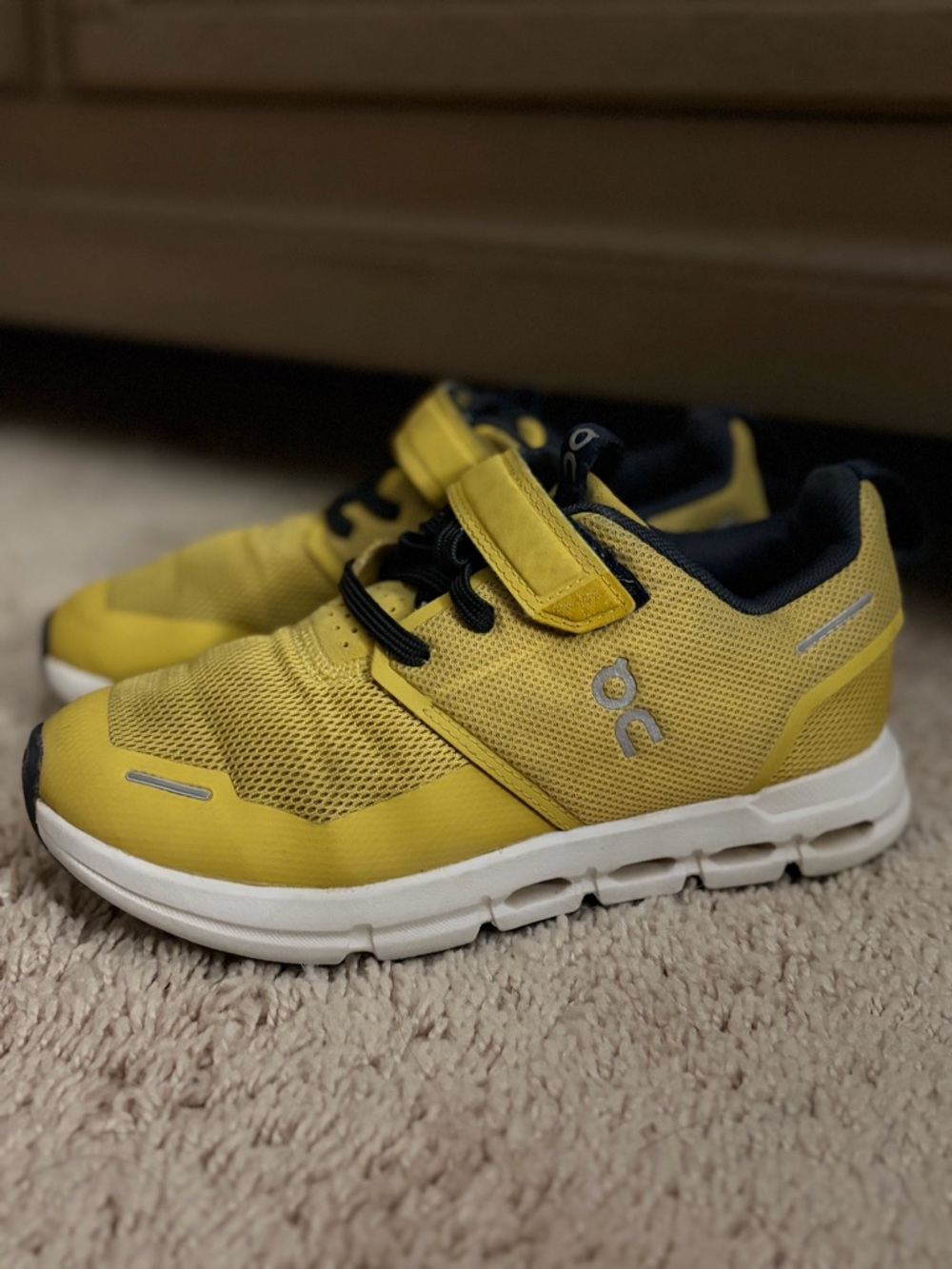 On Running Kids Bright Yellow Sneakers